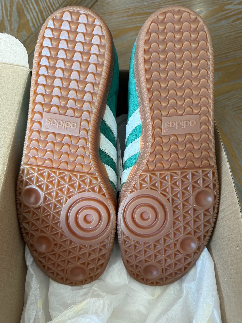 Adidas Samba OG Collegiate Green White Gum Sneakers Size 8 / Women’s 9 NWT - Picture 2 of 7